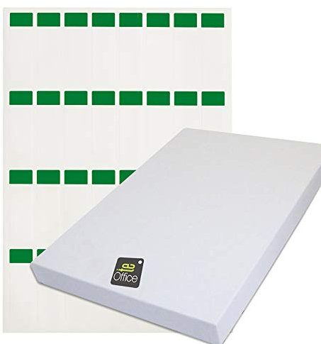 TE-Office 32 Stück Kabel Aufkleber Label Etiketten Selbstklebend Kabelmarkierer Kabelkennzeichnung Kabelbeschrifter A4 Bogen 21x65mm Grün