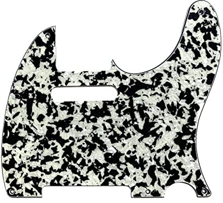 Dopro 5 Löcher Vintage Tele Guitar Pickguard Scratch Plate passend für USA/Mexican Fender Telecaster Black White Achat