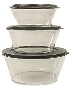 Tupperware Clear Collection 2,4 L + 1,3 L + 990ml Nero