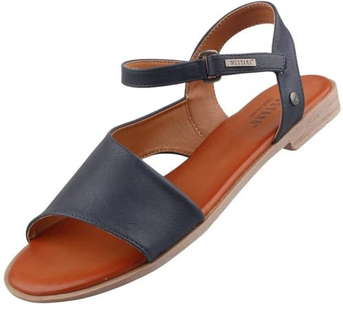 MUSTANG Sandales Mode Femme 1388-807, Pointure:40 EU, La Couleur:Bleu