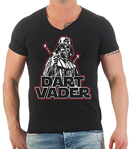 Herren Tshirt Dart Vader lustige Darts Sprüche Motive Größe S - 5XL