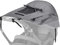 AUPOWER Sonnensegel Kinderwagen mit UV Schutz 50+ und Wasserdicht, Double Layer Fabric mit Sichtfenster und extra breite Schattenflügel, Grau