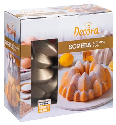 Decora 0080113 Stampo Antiaderente Sophia Ø 24 X 10 h Cm, In Alluminio Pressofuso, per realizzare preparazioni dolci e salate.