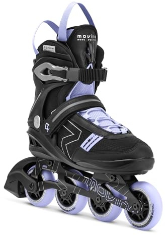 Movino Inline Skates | Cruzer B4 | Fitness Rollschuhe | Damen Herren Inliner | Inliner für Erwachsene | Inlineskates mit Schnellschnürsystems und Reflexionselemente | Rollers mit Aluminium Kufe