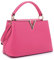 EVVE Petit sac cartable classique avec poignée supérieure pour femme - Sac à main tendance avec bandoulière, fuchsia