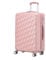CMY Suitcase Large Size Hard Shell Lightweight 4 Dual Spinner Wheels Trolley Luggage Suitcases 28 Hold Check in Luggage Combination Lock Telescopic Handle (Rose Gold, 28)