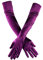 Guanti da donna classici lunghi, elastici, eleganti guanti da sera in stile anni 20, in raso, gotico, per feste, matrimoni, matrimoni e feste di carnevale, colore: viola scuro