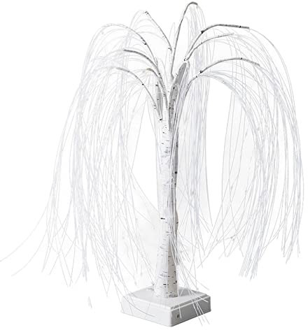 Milageto Künstliche LED Weidenbaum Licht Zubehör Dekor Tischlampe Draht AST Lichter Tisch Weidenbaum Licht für Indoor Festival Party