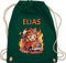 Turnbeutel Rucksack - Feuerwehr Junge Feuerwehr Kinder - Unisize - Dunkelgrün - turnsackerl kindergarten feuerwehrrucksack feuerwehrauto name taschen personalisierte kita beutel feuerwehrmotiv