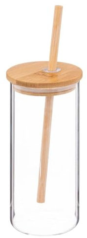 Secret de Gourmet - Bierkrug palm 40cl aus glas und bambus