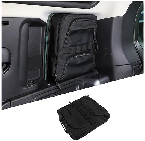 DIYUCAR Für LR Defender 110 2020-2023 Große Kapazität Auto Kofferraum Seitenfenster Aufbewahrungstasche Multi-Taschen Cargo Bag Auto Zubehör