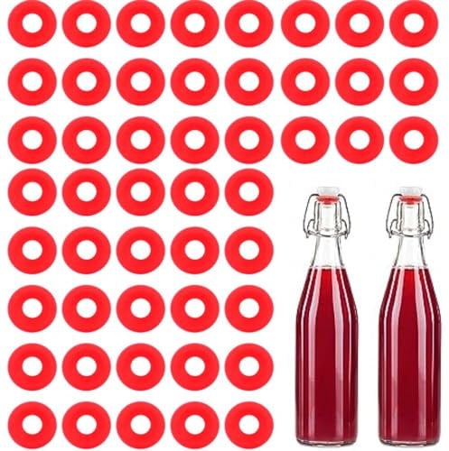 Vigormat - Lot de 50 joints en caoutchouc pour bouteilles de 0,33 L jusqu'à 1 L pour bouchons mécaniques utilisation étanchéité bouteilles de bière maison