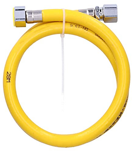 Tubo Flessibile per Gas Combustibile in Acciaio Inossidabile 304 con Raccordi per Cucina Domestica (Interfaccia Dente Interno da 1 m+Presa)