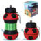 CODiLLO Borraccia, Borraccia Bambini, Borraccia ragazzi, Borraccia pieghevole, Borraccia silicone, Borraccia senza BPA, Borraccia bambino, Idea regalo (550 ML, Rosso Nero)