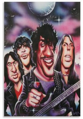 SECOLI Thin Lizzy Lustiges Vintage-Musik-Leinwand-Poster, dekoratives Gemälde, Wandkunst, Bild, Druck, moderne Dekoration, ungerahmt, 20 x 30 cm