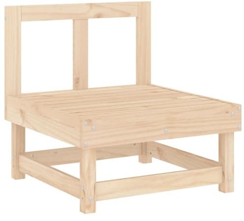 vidaXL Garten Ecksofa, Modular Gartenmöbel, Sofa Lounge Sessel für Garten Terrasse Balkon, Gartensofa Gartensessel, Weiß Massivholz Kiefer
