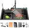 Lavello da cucina Lavello da cucina a cascata in acciaio inossidabile nero Lavello con display digitale multifunzionale con nuovo rubinetto a doppia modalità e accessori multipli (80x45x22CM)