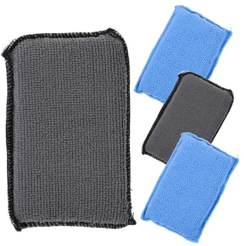 Gatuida 4pcs Car Cleaning Sponge Blocks Double-Sided Scrubber for Interior Exterior Soft Sponge for Car Detailing Dashboard Seats Kitchen Use