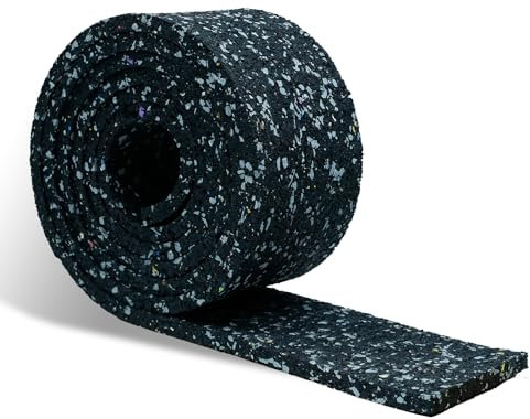 CCLIFE Terrassenpads Rolle 2m Bautenschutzmatte Gummigranulat 80x8mm Wasserdicht Rutschfest Stoßfest Geräuschdämpfend