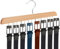 WLLHYF 1 Stück Gürtelaufhänger Stabiler Krawattenhalter mit 14 Haken 360° Drehbarer Platzsparender Organizer für Tanktops, Schals, BHS, Taschen (Holzfarbe)