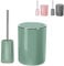 KW Toilet Brush and Bathroom Bin Set (Maldives Green)