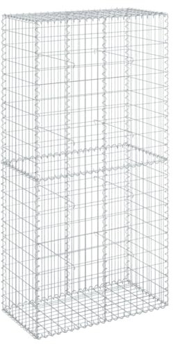 vidaXL Panier gabion avec couvercle 100x50x200 cm fer galvanisé, mur en gabion, mur de soutènement en gabion, clôture en gabion, gabion, cage gabion