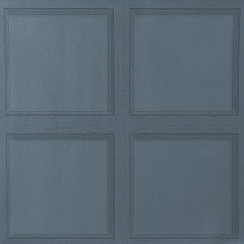 Pamatio Navy Blue Wood Panel 3D Effect Wooden Panelling Wallpaper Modern Feature Wall Decor Contemporary Stylish Wall Covering 9.5m x 0.53m Roll