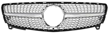 Kühlergrill Für Benz Für A-Klasse W176 2016-2018 A180 A200 A250 A45 Für GTR Frontstoßstangengrill Für AMG Chrom Schwarz Diamanten Stil Grille Schwarz Nieren Kühlergrill(Style 1)
