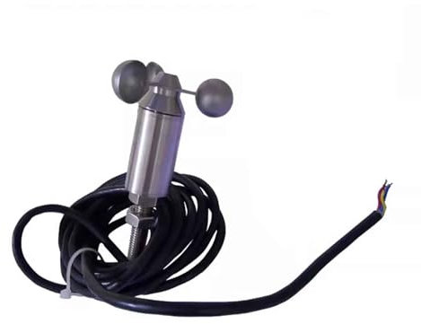 Toplionace Micro Sensore di Velocità del Vento in Acciaio Inox 0-30 M/S Strumento di Misurazione della Velocità del Vento a Condotto a Tre Tazze DC 12-24V Anemometro (4-20mA)
