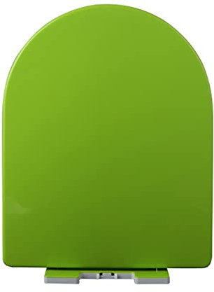 Abattant WC en forme de D avec système d'abaissement automatique, démontage rapide et installation simple, charge de charge 150 kg (vert)