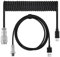 Heiikiuy USB-Kabel für Tastatur, USB-Kabel Typ C auf Spirale, schwarz, Luftfahrtkabelanschluss für Heimwerker, USB-Kabel für Gaming-Tastatur