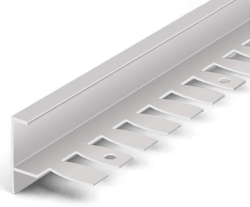 Strisce terminali per Piastrelle con Profilo F 135 cm - 2 Pezzi, Protezione dei Bordi Esterni per Soggiorno, Balcone e Bagno - Profili per Piastrelle Impermeabili e durevoli per Finitura PRO