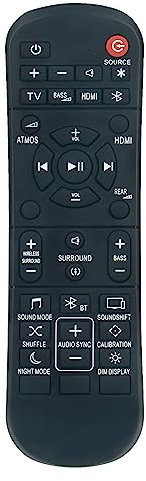 Replace Remote Control fit for JBL 9.1 Channel Sound Bar Speaker System JBLBAR913DBLKAM