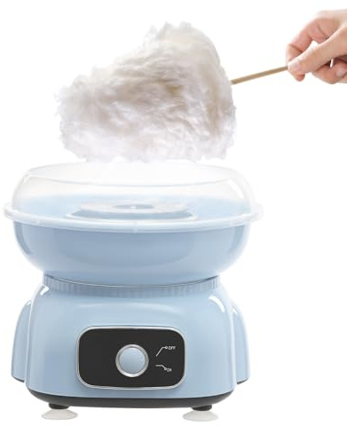 Zuckerwattemaschine mit Zubehör Astronautenform Cotton Candy Maschine 500W Zuckerwattemaschine für Zuhause für weißen Zucker Buntzucker Würfelzucker Blau