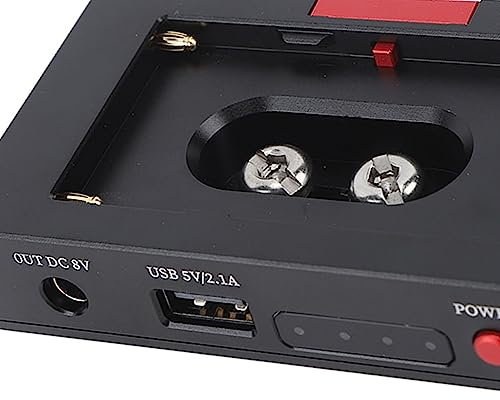 Enlybee NP F Battery Adapter Plate with Self Locking, Anti Slip Design, DC Output for DSLR Mirrorless Cameras, Compatible with NP F Series Batteries