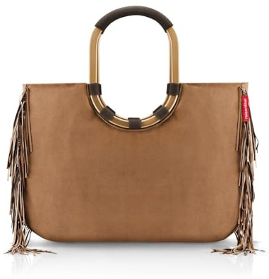 reisenthel loopshopper L western – Stabile Tasche mit praktischen Fächern aus recycelten PET-Flaschen – Charmantes und wasserabweisendes Design