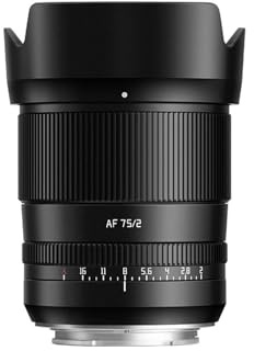 Compatible for Nikon Z E mount Fuji XF L-Mount 75mm F2 Auto Focus Prime Lens for Full Frame Mirrorless Cameras(Black,Fuji XF)