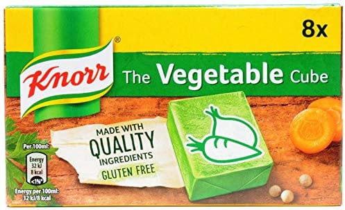Knorr Vegetable gluten-free Stock Cubes to add a rich flavour to vegetable-based and vegetarian meals 8 x 10 g