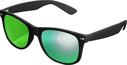 MSTRDS Likoma Mirror Unisex Sonnenbrille Für Damen und Herren mit verspiegelten Gläsern, black/green