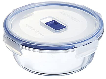 Luminarc Pure Box Active Recipiente Redondo Hermético Vidrio 15x7x6,6cm - 92cl Sodo Apto Microondas Apto Frigorífico Reciclable