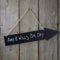 Ginger Ray Wooden Chalkboard Arrow Wedding Sign Vintage Affair, Black