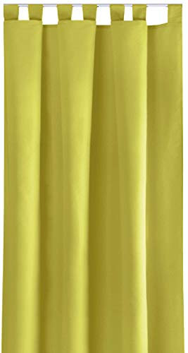 Bestlivings Blickdichte Gardine mit Schlaufen (140x245 cm/Grün), in vielen Variationen