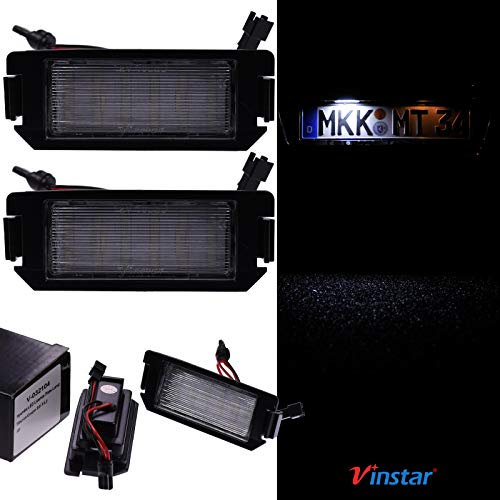 VINSTAR LED Kennzeichenbeleuchtung E-geprüft CAN-Bus 18 LEDs je Modul 6000 Kelvin kompatibel mit Hyundai KIA (alle passenden Modelle in der Produktbeschreibung!)