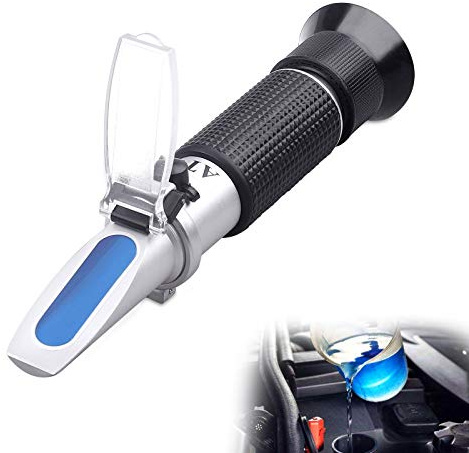 Tiaoyeer Antifreeze Refractometer - 3-in-1 Coolant Tester for Checking Freezing Point, Concentration of Ethylene Glycol or Propylene Based Automobile Antifreeze Coolant and Battery Acid Condition