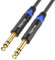 Tisino Cavo jack stereo TRS da 6,3 mm, nylon da 6,35 mm a 6,35 mm Cavo jack TRS maschio a maschio Connettori placcati in oro per strumenti, basso elettrico, tastiera, amplificatore, mixer - 5 m