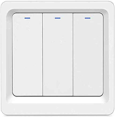 LNL WiFi Smart Light Switch, Alexa Smart Light Switch with Remote Control and Timer, Compatible with Alexa, Google Assistant and IFTTT, Easy Installation, Neutral Wire Required (1 Way 3 Gang)