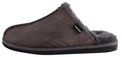 Shepherd of Sweden - Hugo Lammfell-Hausschuhe - Herren - 100% Echtes Lammfell - Schlupfmodell - Bequem - Weich und warm - Größe 44
