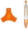 BRA Salvamanteles, Silicona, Naranja, 2 Unidades + Efficient Pinza de Cocina, Acero INOX, Nailon y Silicona, Naranja, 28.5 cm