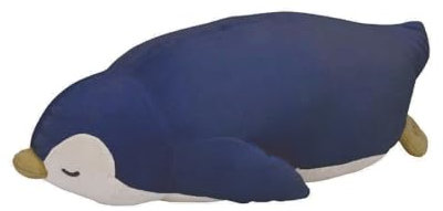 Nemu Nemu Animals 6292403 Plüschtier, Pinguin Eskimo, Kuscheltier, extra weich und kuschelig, Stofftier, Designed in Japan, Kuschelkissen, Größe L, 47 cm