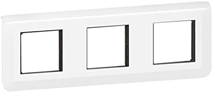 Legrand - Plaque Mosaic avec support pour 3 x 2 modules montage horizontal - blanc